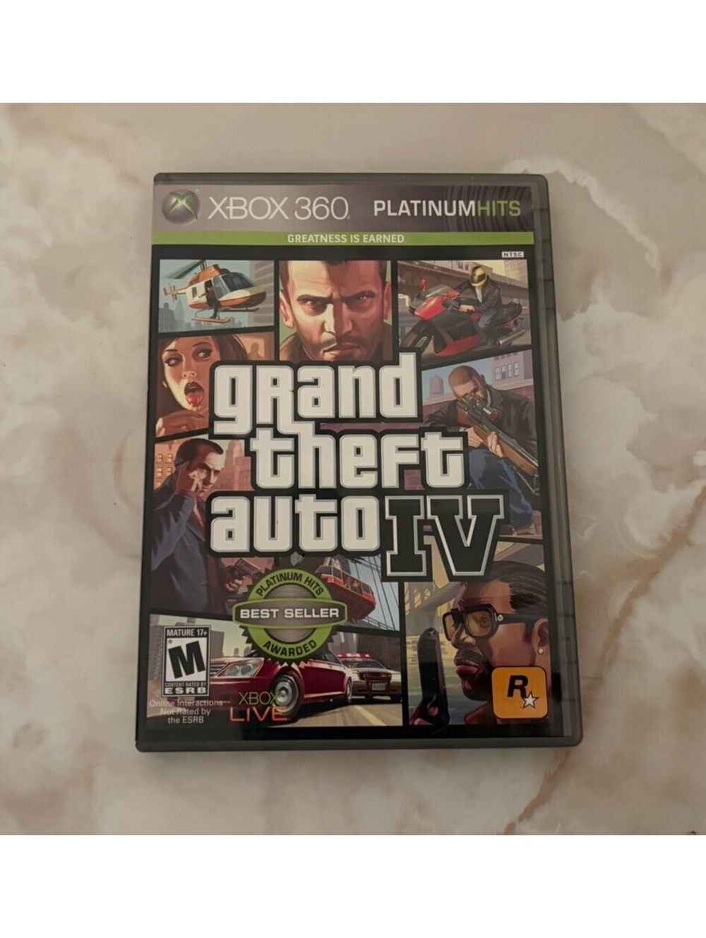 Grand Theft Auto IV (Xbox 360, 2008) GTA 4 Complete Without Map TESTED